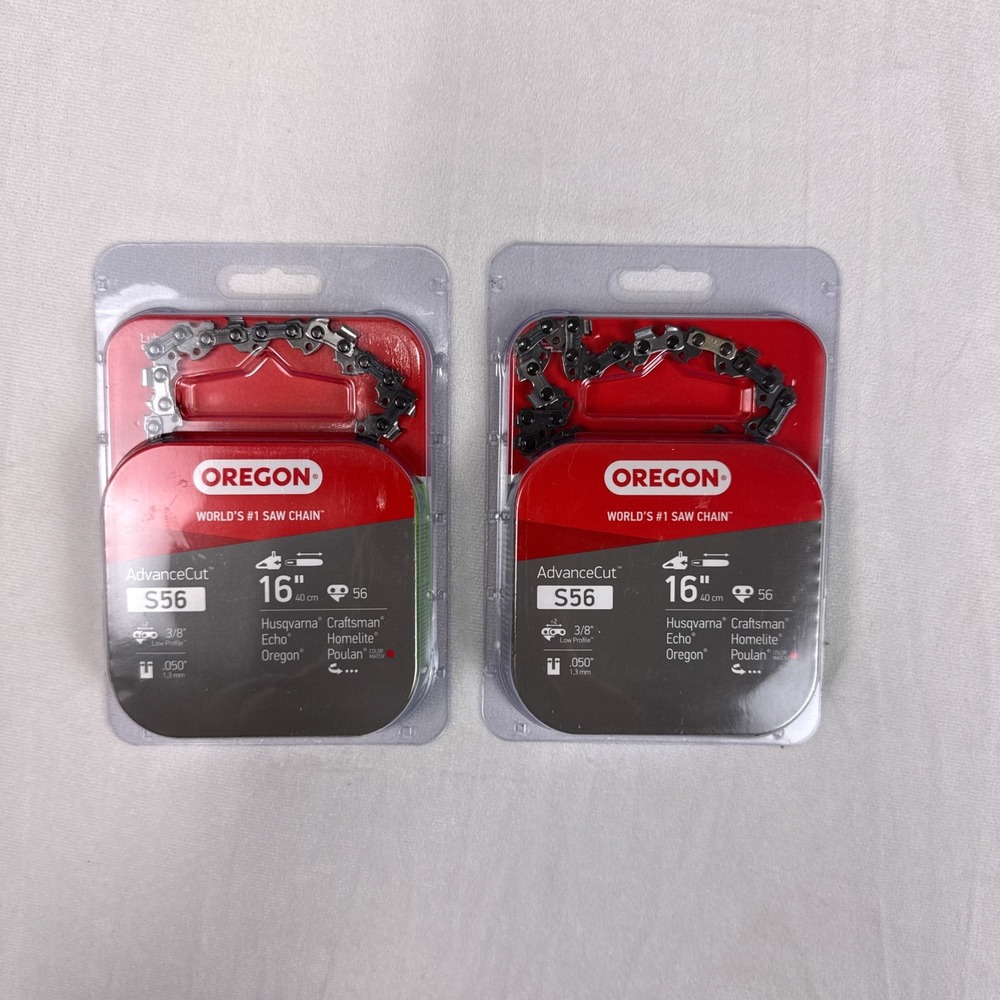 Oregon Chainsaw Chain S56 AdvanceCut 16" 3/8" LP .050" 56 Drive Links 2 Pack
